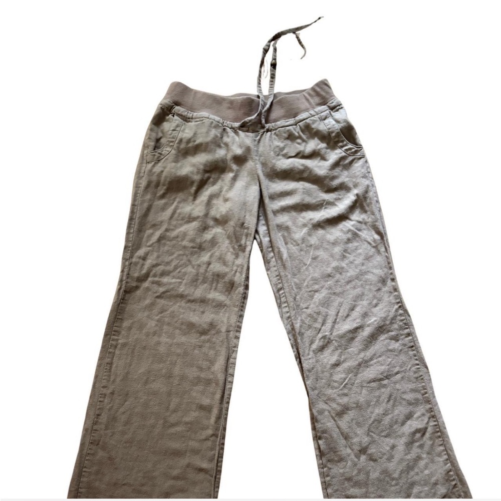 Beige Drawstring Lounge Pants - Picture 5 of 8